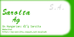sarolta ag business card